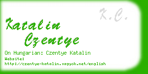 katalin czentye business card